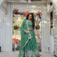 Lorenvalley Pista Gold Coin Fabric with Sequins and Thread Embroidered work Lehenga Choli with Dupatta | Swadesiicart