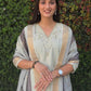 Lorenvalley Fashion Pista Roman Silk Hand Work Kurta Pant with Dupatta - Swadesiicart