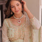 Lorenvalley Fashion Pista Star Georgette with Beads & Sequins Multi Embroidered work Anarkali Gown with Dupatta - Swadesiicart