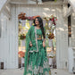 Lorenvalley Pista Gold Coin Fabric with Sequins and Thread Embroidered work Lehenga Choli with Dupatta | Swadesiicart