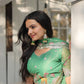 Lorenvalley Pista Gold Coin Fabric with Sequins and Thread Embroidered work Lehenga Choli with Dupatta | Swadesiicart
