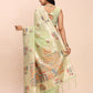 Anaita Rama Linen Woven Work Saree With Blouse