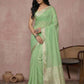 Anaita Rama Cotton Saree With Blouse