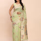 Anaita Rama Linen Woven Work Saree With Blouse