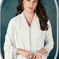 Anaita White Heavy Faux Georgette Stitched Suit with Embroidered Sequence Work