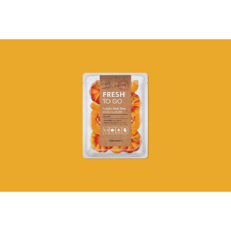 Tonymoly Fresh To Go Pumpkin Mask Sheet Firming - Korean Skincare - Swadesiicart