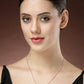 NVR Women's Rose Gold American Diamond Metal Chain - Swadesiicart