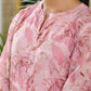 Vaasva Women's Pink Organza Digital Printed Cord Set - Swadesiicart