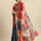 Ahalyaa Women's Traditional Semi Stitch Saree - Grey | Swadesiicart