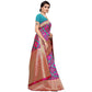 Vamika Banarasi Jaquard Pink Weaving Saree (Banarasi 17) | Swadesiicart