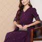 Ahalyaa Women's Traditional wear Ethnic Dress - Burgundy | Swadesiicart