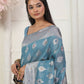 Shree Shyam Fashion Linen Cotton Sky Blue Saree