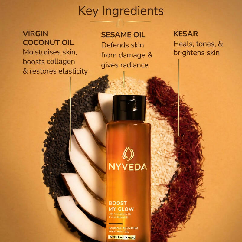 Nyveda Pre-bath Body Treatment Oil |Boost My Glow Radiance Activating | Swadesiicart
