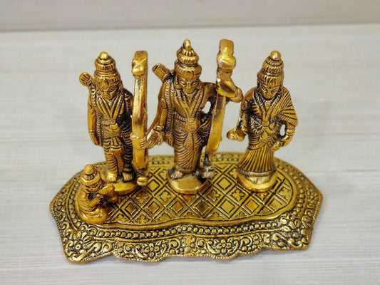 Giftnagri Lord Ram Darbar Idol Metal Showpiece Hindu Religious Idols - Swadesiicart