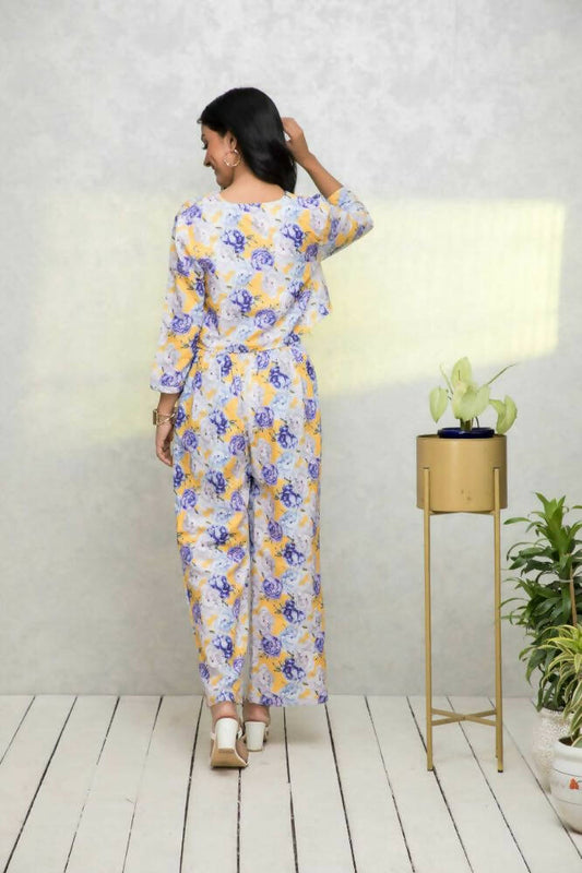 Myshka Women Multi Printed Pastels Co-Ords - Swadesiicart