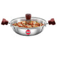 Hawkins Tri-Ply Stainless Steel Deep-Fry Pan with Glass Lid Silver (SSD15G) - Swadesiicart