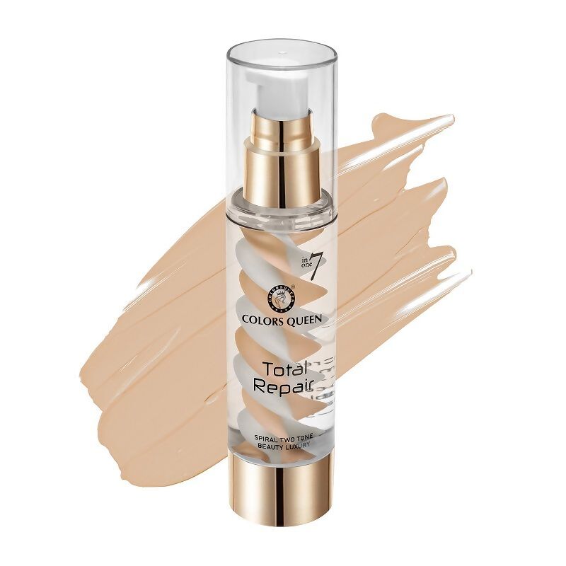 Colors Queen 7 in 1 Total Repair Foundation - 02 Beige | Swadesiicart