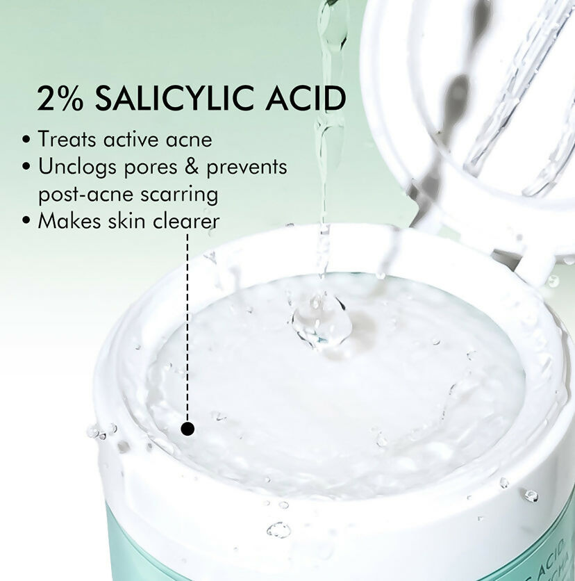 mCaffeine 2% Salicylic Acid Serum Clear Skin Acne Pads - Acne & Oil Control with Matcha Tea - Swadesiicart
