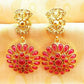 Pink Kemp Ganesha Earrings | Swadesiicart