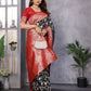 Joban Fashion Banarasi Black Woven Soft Silk Saree | Swadesiicart