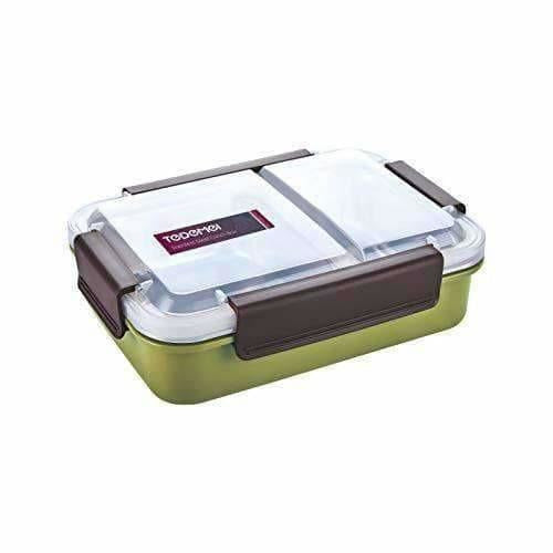 Stainless Steel Lunch Box Removable Stainless Steel in 2 Compartments - Swadesiicart