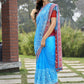 Vamsee Srivani Chikankari Sky Organza Silk Saree - Swadesiicart