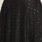Ahalyaa Women's Black Net Glitter Print Top Skirt Set With Dupatta | Swadesiicart