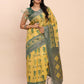 Shree Shyam Fashion Linen Cotton Yellow Saree