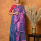 Very Much Indian Fusion Cotton Tissue Shimmer Saree - Dual Tone Purple | Swadesiicart