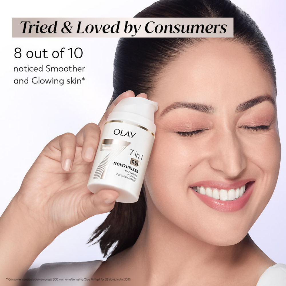 Olay 7in1 Gel Moisturizer with Niacinamide, Vitamin C, Collagen Peptide - Swadesiicart