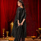 BulBul Black Ajrakh Print Chanderi Silk Kurta Set with Dupatta - Swadesiicart