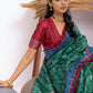 Vishnu Weaves Women's Green Soft Tussar Silk Zari Woven Saree with Blouse - Swadesiicart