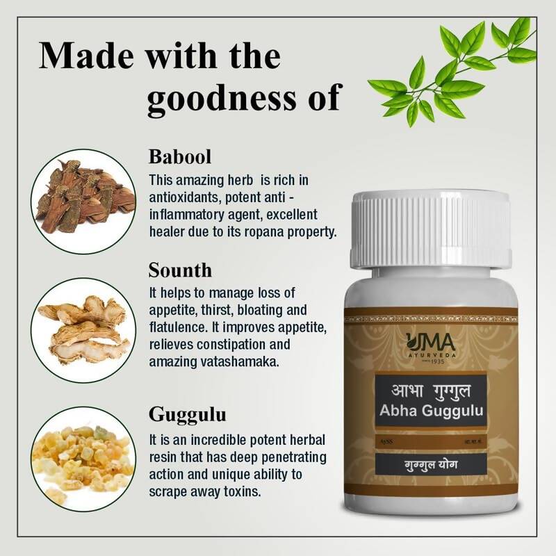 Uma Ayurveda Abha Guggulu - Swadesiicart