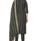Black Cotton Jacquard Woven Unstitched Dress Material - Tanvi