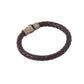NVR Men's Brown Leather Bracelet - Swadesiicart