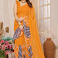 Aafreen Partywear Designer Orange Georgette Fancy Saree
