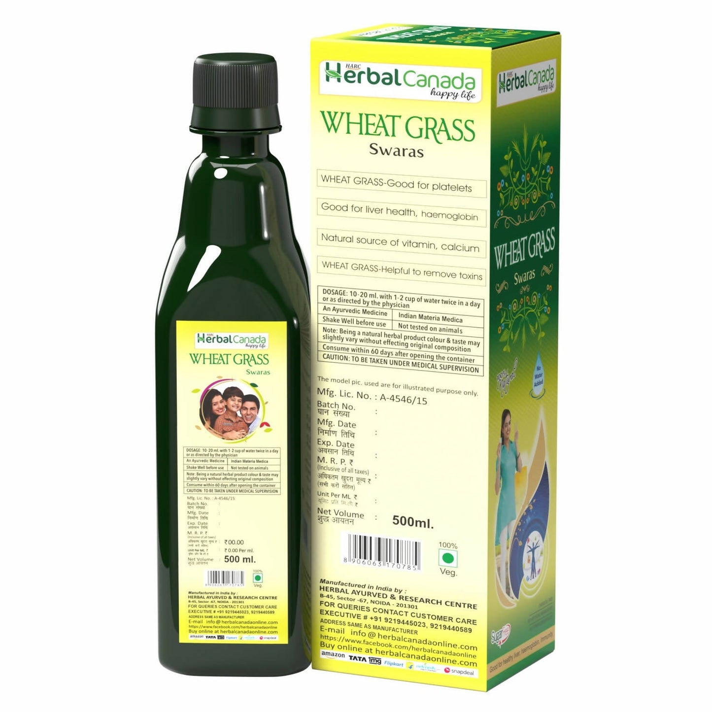 Herbal Canada Wheat Grass Ras - Swadesiicart