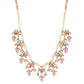 Nuyug 22K Gold Plated Pearl Empress Flora Pink Stone Drops Necklace Set | Swadesiicart