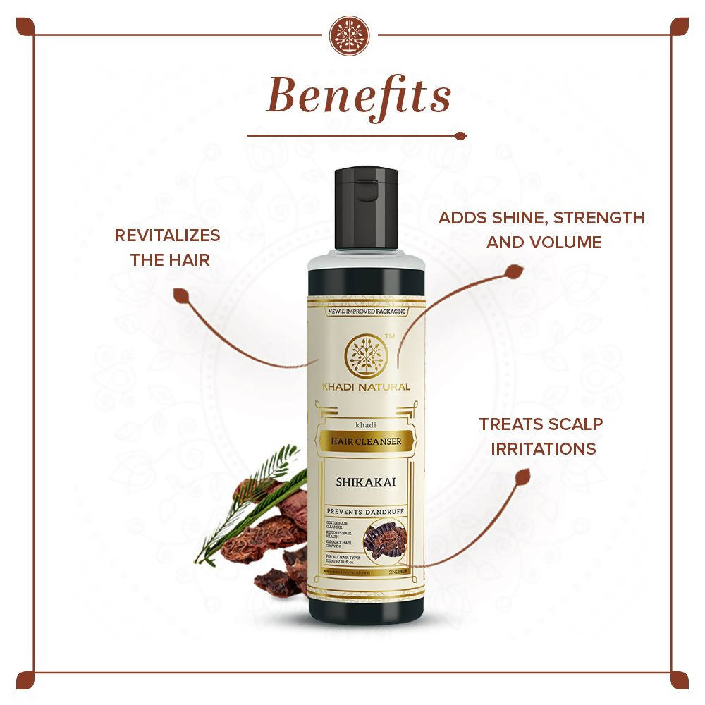 Khadi Natural Shikakai Herbal Hair Cleanser - Swadesiicart