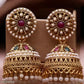Jewel City Exquisite Kundan Jhumka Earrings with Pearl Accents | Swadesiicart