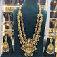Jewel City Exquisite Gold-Plated Bridal Necklace and Earrings Set with Ruby and Emerald Accents | Swadesiicart