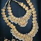 Jewel City Gold-Plated Traditional Goddess Lakshmi Temple Jewellery Bridal Set with Ruby Stone Long Haram Double Necklace Set | Swadesiicart
