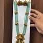 Jewel City Luxurious Emerald Green Temple Goddess Kundan Jewelry Set - Handcrafted Gold-Plated Bridal Necklace with Jhumka Earrings | Swadesiicart