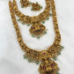 Jewel City Elegant Antique Gold Temple Jewelry Necklace Set - Carved Lakshmi Design Perfect for Wedding & Festive Occasions | Swadesiicart