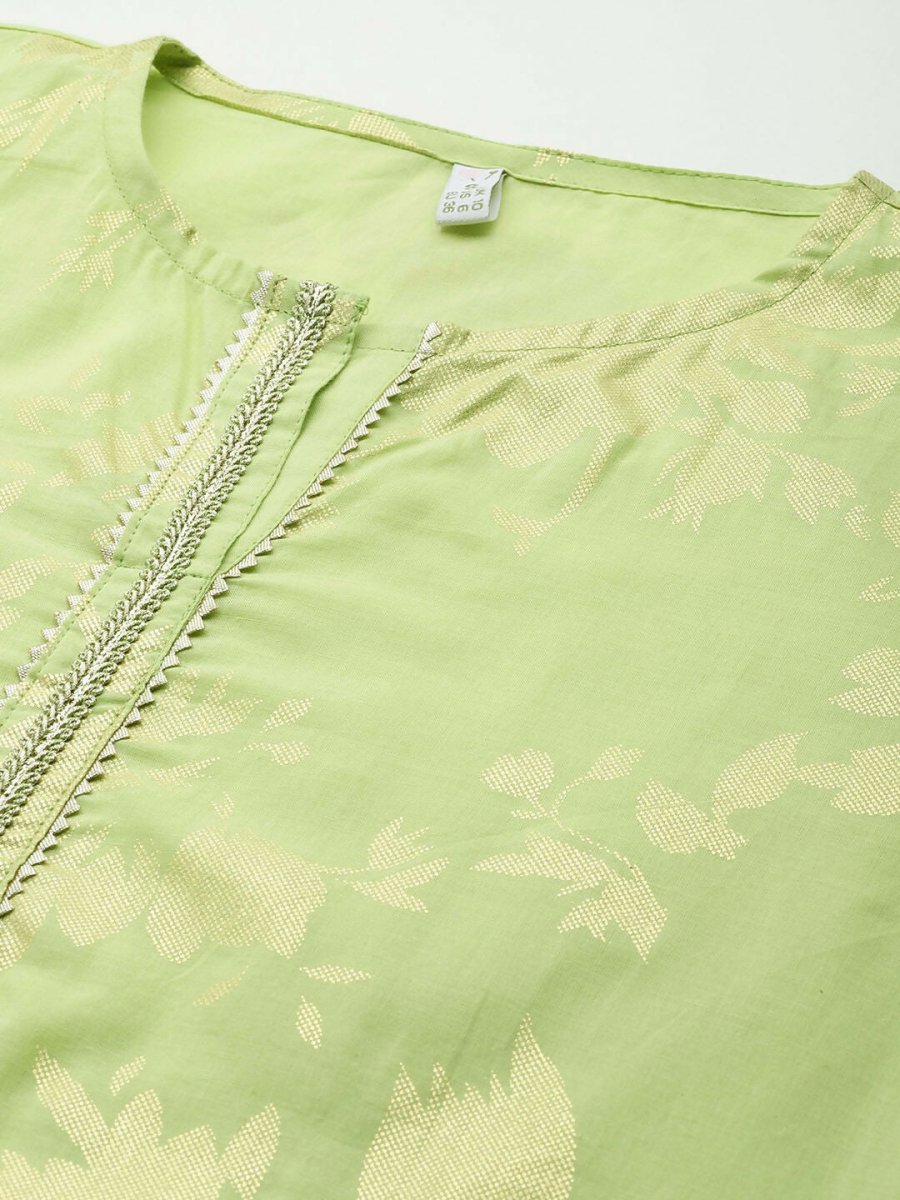Ahalyaa Women's Traditional wear Kurta Set - Green | Swadesiicart