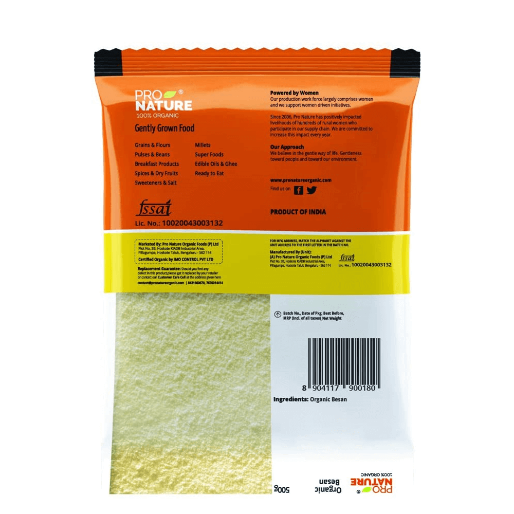 Pro Nature 100% Organic Gram Flour (Besan) 500 gm