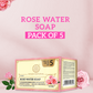 Khadi Natural Rosewater Soap Combo Pack Of 5 – 125gm Each