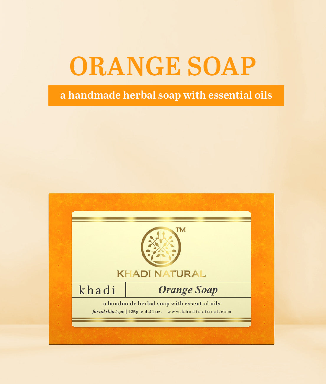 Khadi Natural Orange Soap 125gm