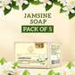 Khadi Natural Herbal Jasmine Soap Combo Pack Of 5 – 125gm Each