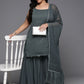Ahalyaa Women's Traditional wear Kurta Set - Grey | Swadesiicart